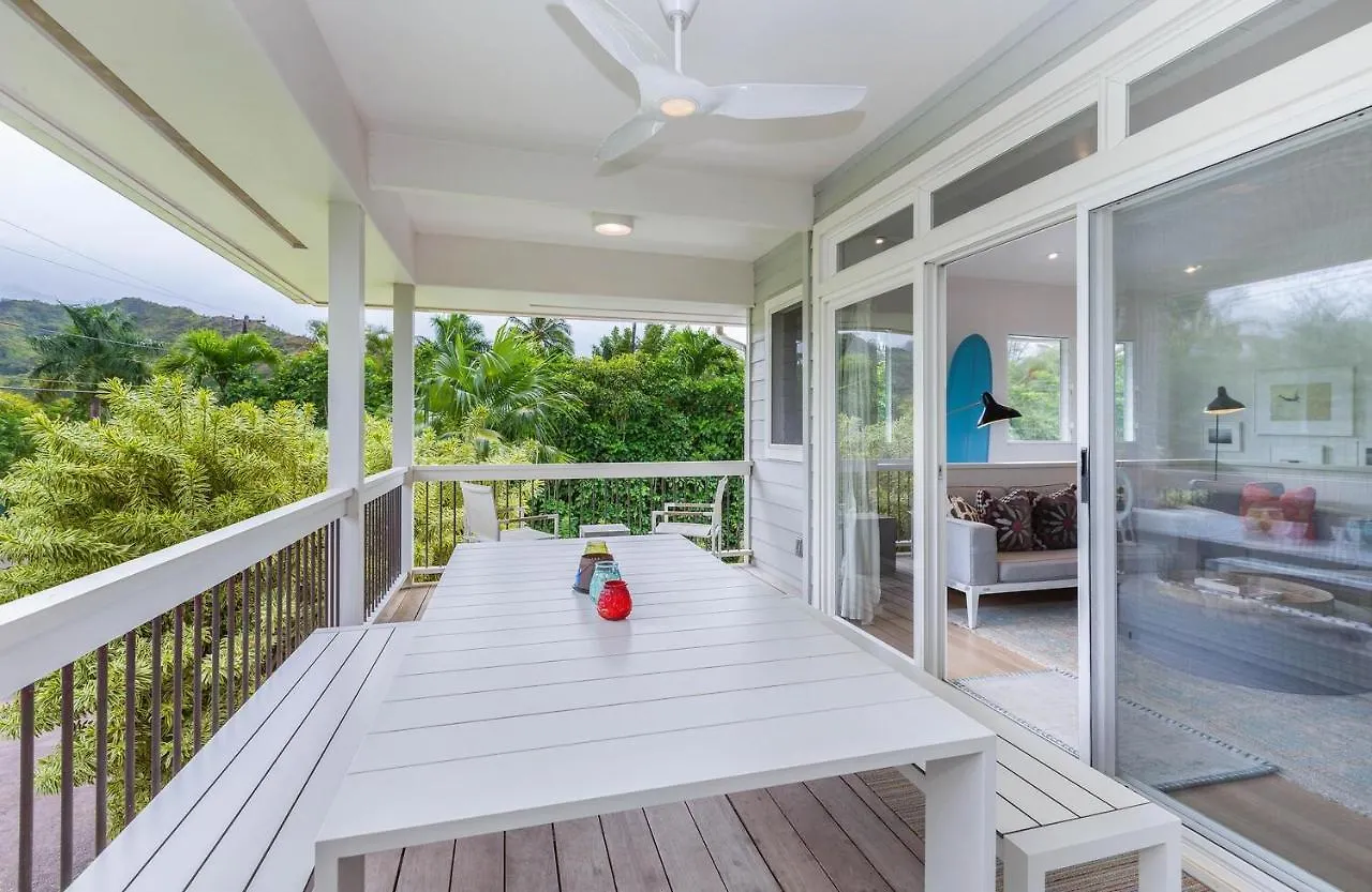 度假居 Hanalei Beachfront Cottage Home